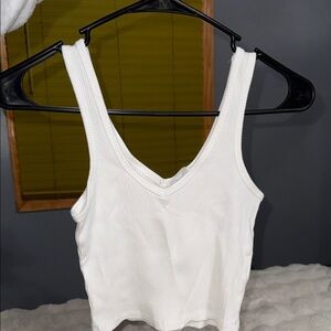 Cotton on White Ribbed Tank Top
